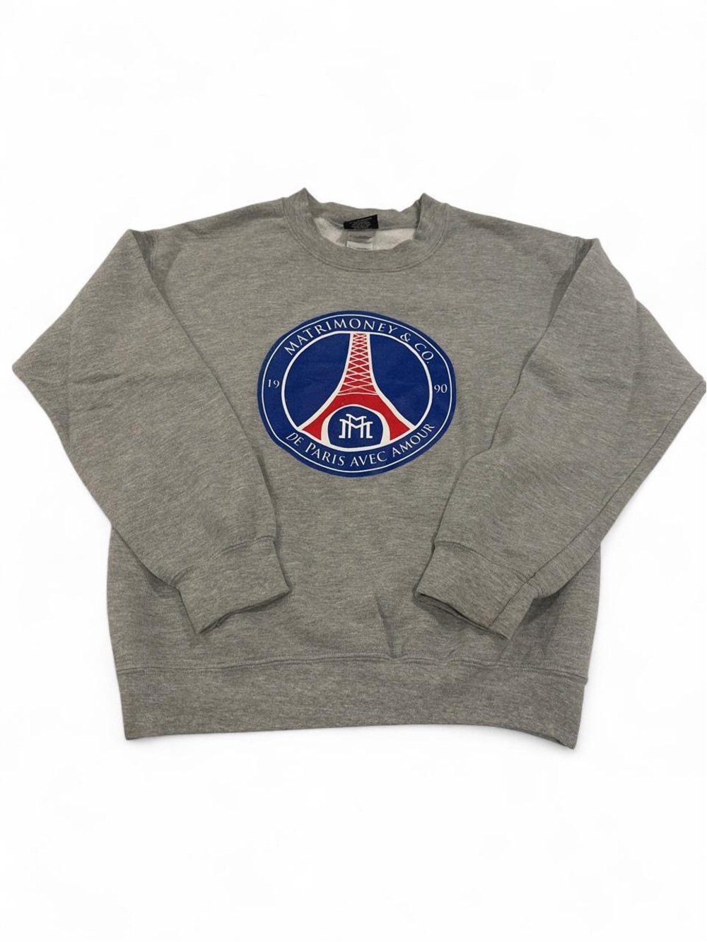 Matrimoney Graphic Crewneck Sweatshirt with Paris Emblem